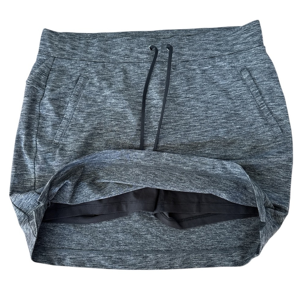 Athleta Charcoal Textured Skirt Skort - Picture 2 of 7